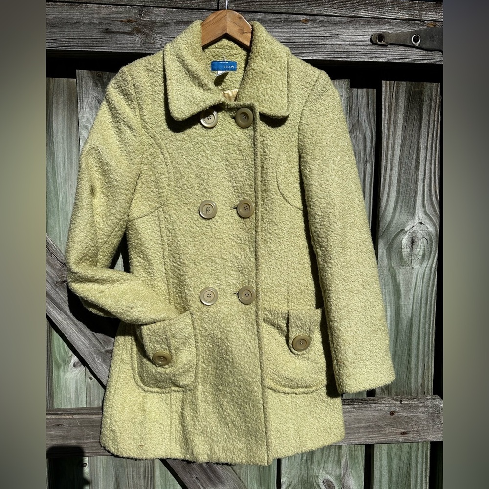 Vintage Delias Sage Green Peacoat